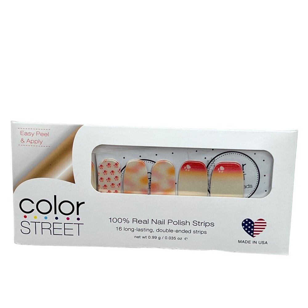 Color Street Nail Polish Strips Paws for the Cause 16 Double End NIP Dog Print
